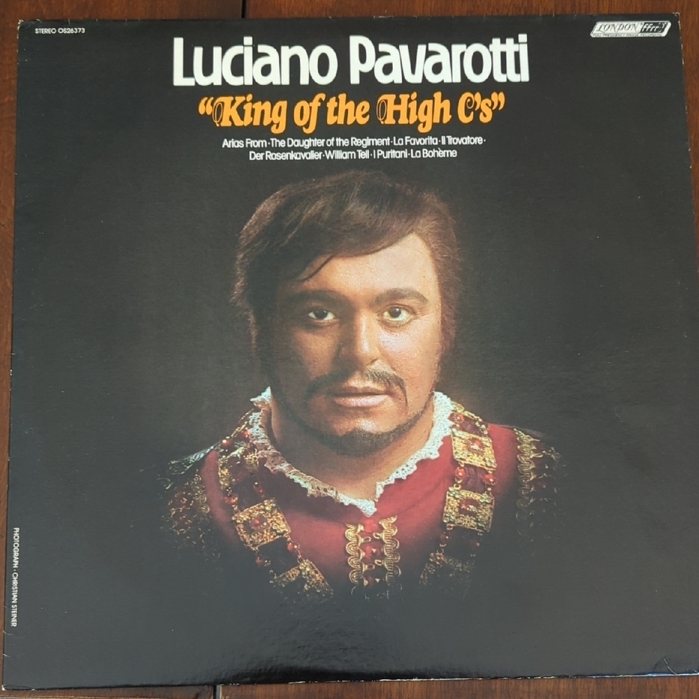 Luciano Pavarotti "King Of The High C's" LP Record